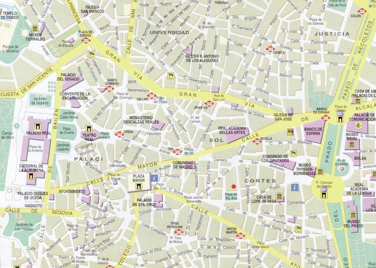 Madrid centro do mapa