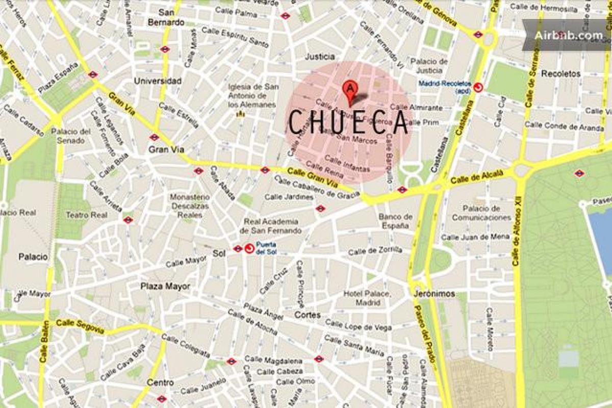 Chueca de Madrid mapa