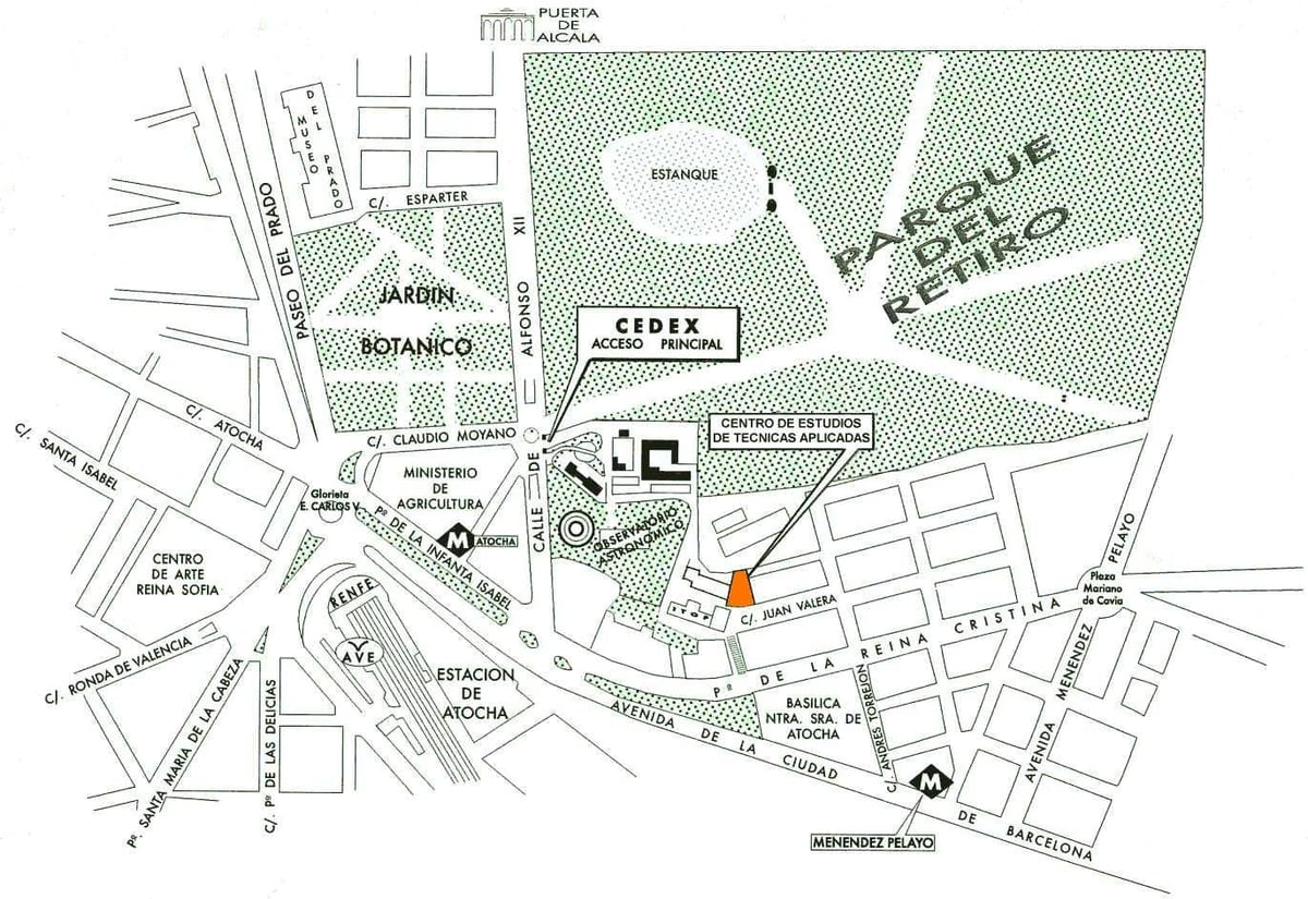 mapa estação de atocha, em Madrid