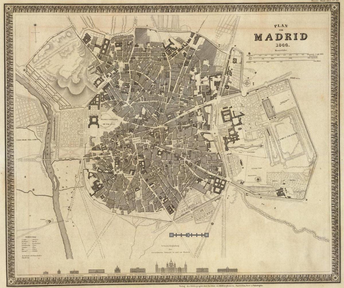 mapa de Madrid, cidade velha