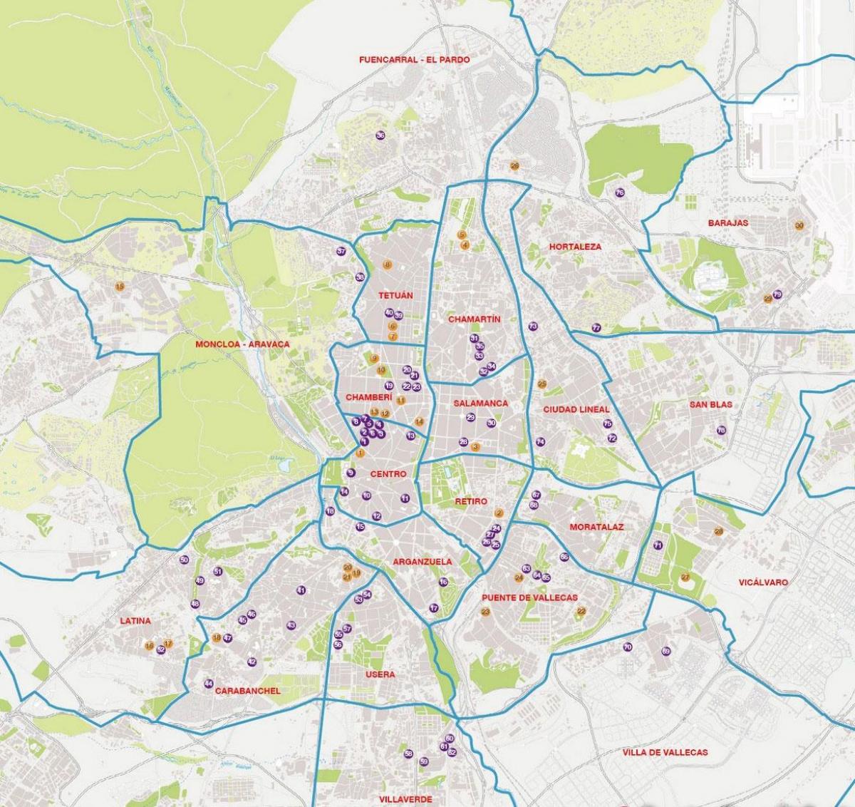 Madrid Barrios Mapa 