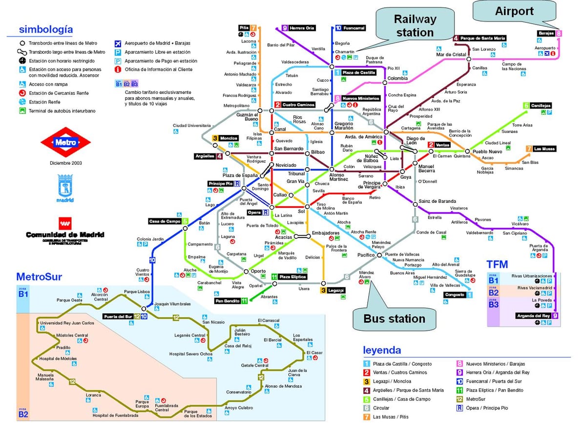 Madrid estação ferroviária mapa