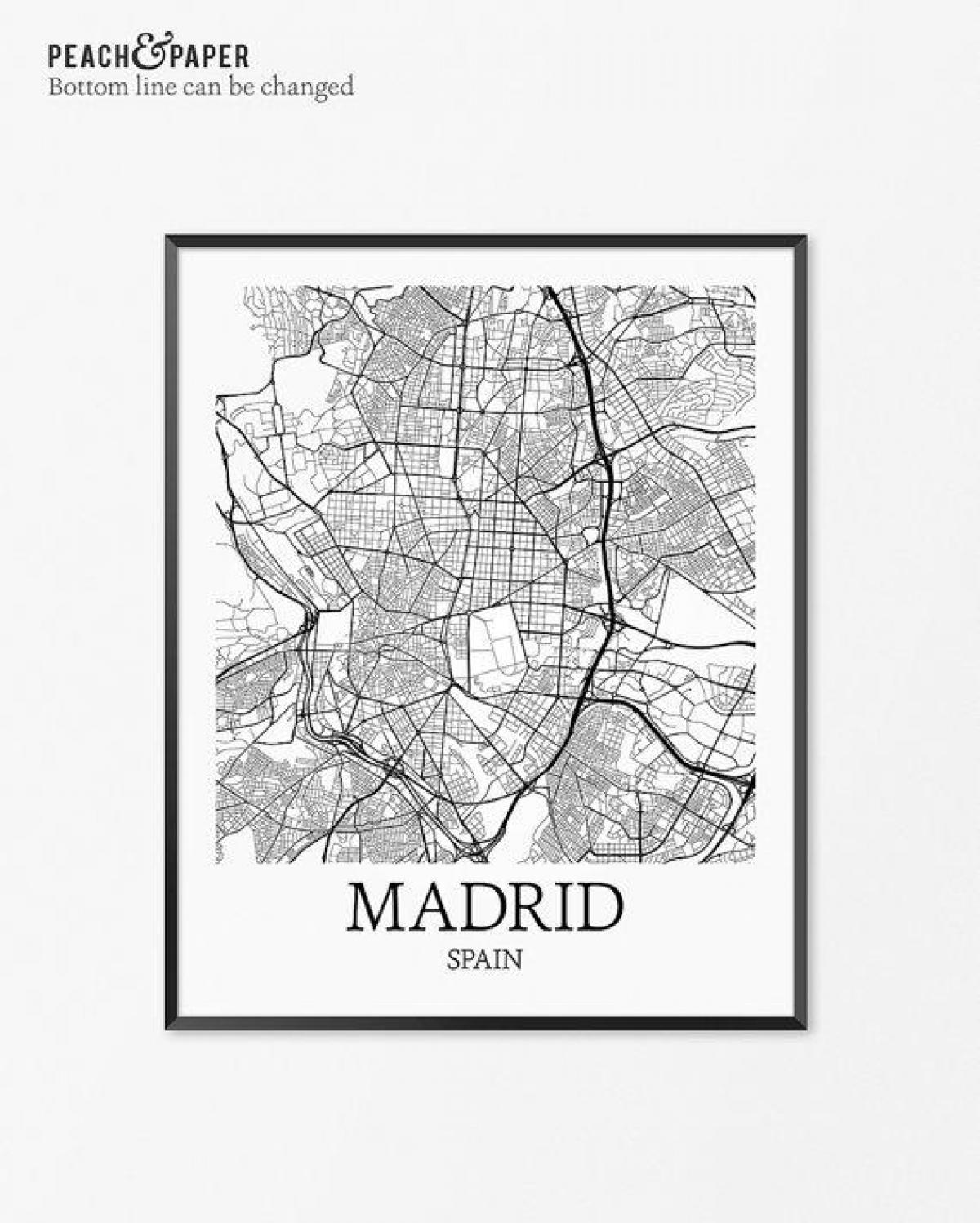 mapa de Madrid mapa cartaz