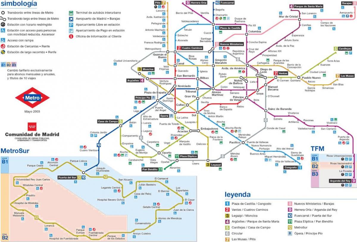 Madrid estação de metro mapa