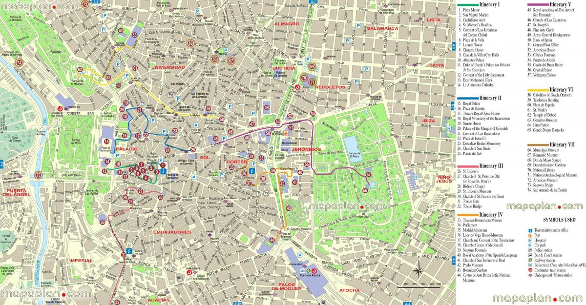 mapa de Madrid mapa offline