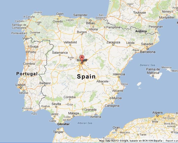 Madrid, Espanha mapa