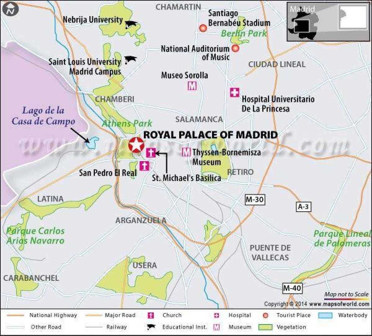 mapa do real Madrid localização