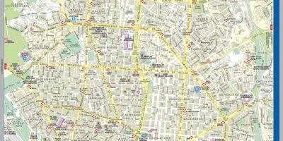 Mapa de rua do centro da cidade de Madrid