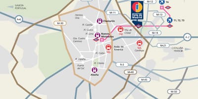 Mapa do centro de exposições ifema Madrid