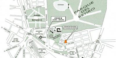 Mapa estação de atocha, em Madrid