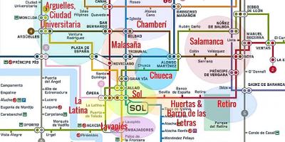Mapa de la latina, em Madrid