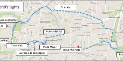 De Madrid a pé mapa