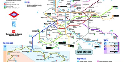 Madrid estação ferroviária mapa