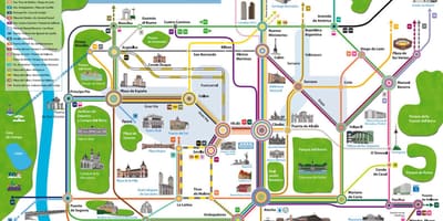 Ônibus mapa de Madrid