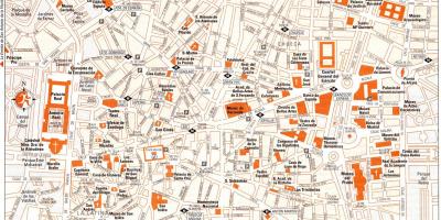 Mapa de rua de Madrid, Espanha