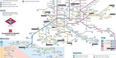 Madrid estação de metro mapa