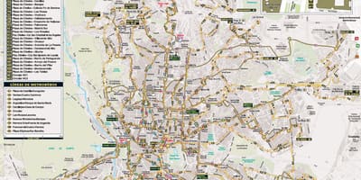 Mapa de Madrid noite de ônibus 