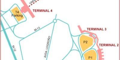 Aeroporto de Madrid o terminal mapa
