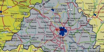 Um mapa de Madrid