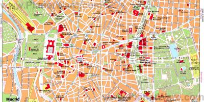 Centro da cidade de Madrid mapa de rua