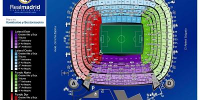 Mapa do estádio do real Madrid