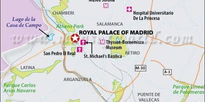Mapa do real Madrid localização